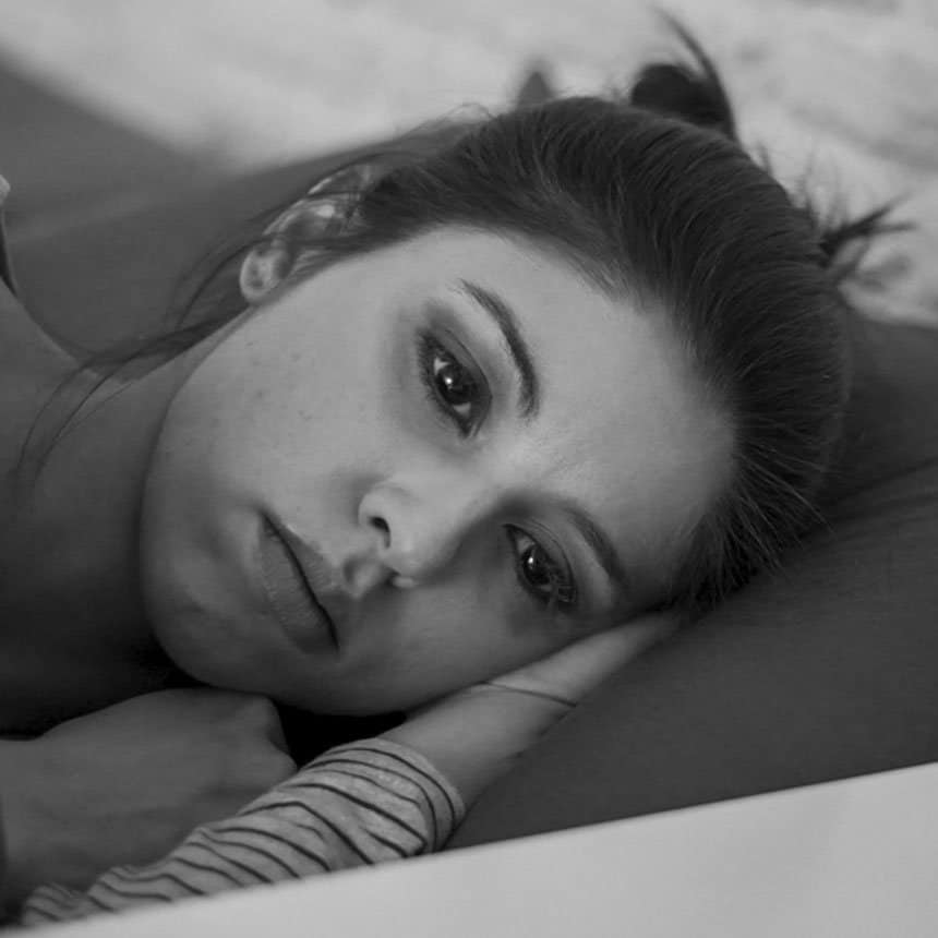 depressed and sad dv gaslighting victim looks lost in eyes
